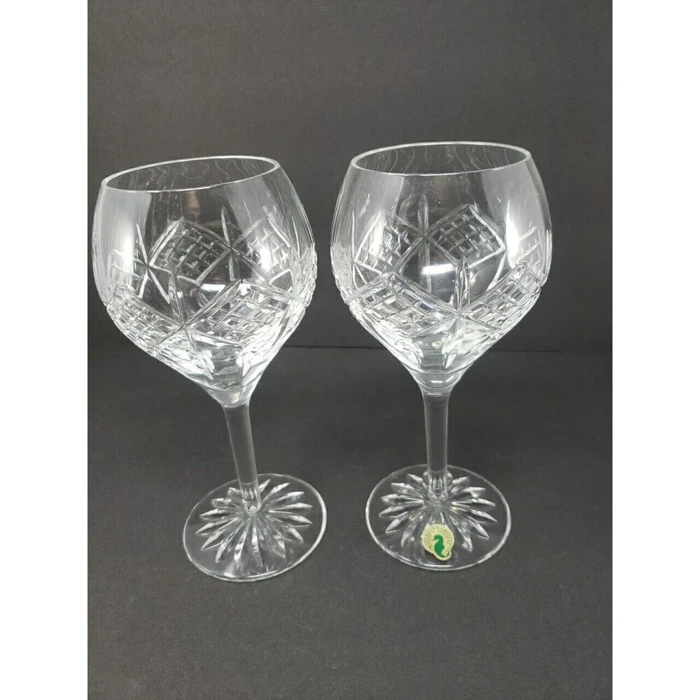 Grainne by Waterford Crystal Wine Glasses Goblets Crafted In Ireland  8.25